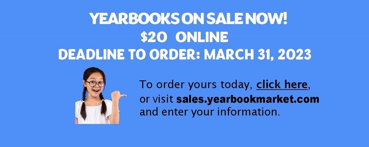 Advertising this years yearbooks are now on sale